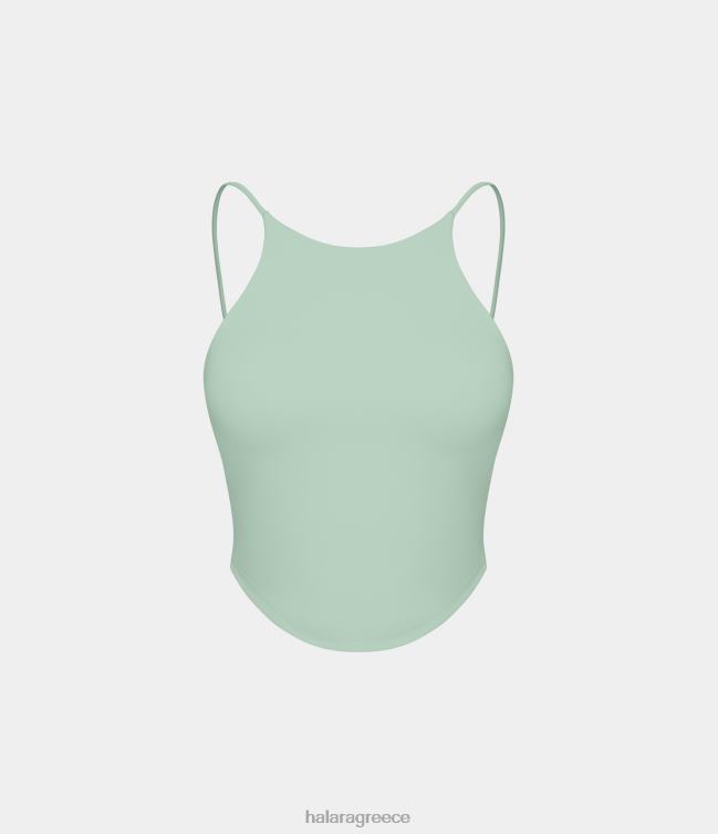 softlyzero βελούδινο λουράκι σπαγγέτι χωρίς πλάτη κυρτό στρίφωμα cropped casual φανελάκι γυναίκες Halara 4TH821667 είδη ένδυσης πρωτότυπο