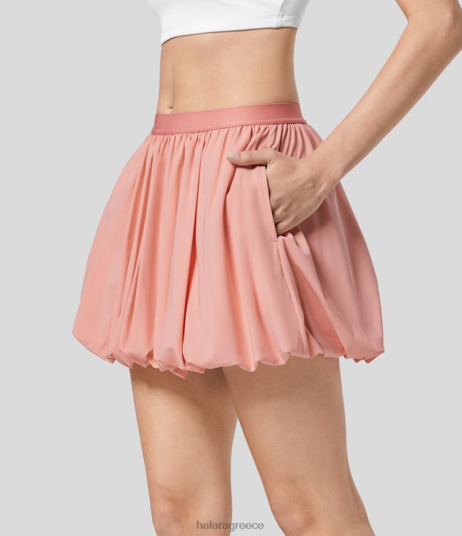 άνετη, μεσαία ανάση, τσέπη με φούσκα, μίνι casual φούστα γρήγορου στεγνώματος γυναίκες Halara 4TH82639 είδη ένδυσης ροδάκινο μέλμπα