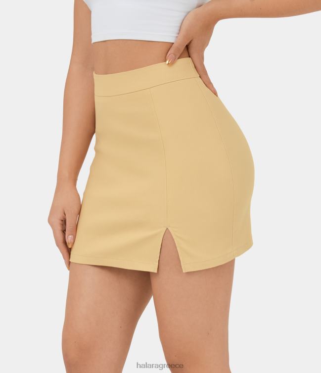 Μίνι casual φούστα με σούπερ ψηλόμεσο σπαστό στρίφωμα bodycon γυναίκες Halara 4TH82609 είδη ένδυσης ήλιος της Σαχάρας