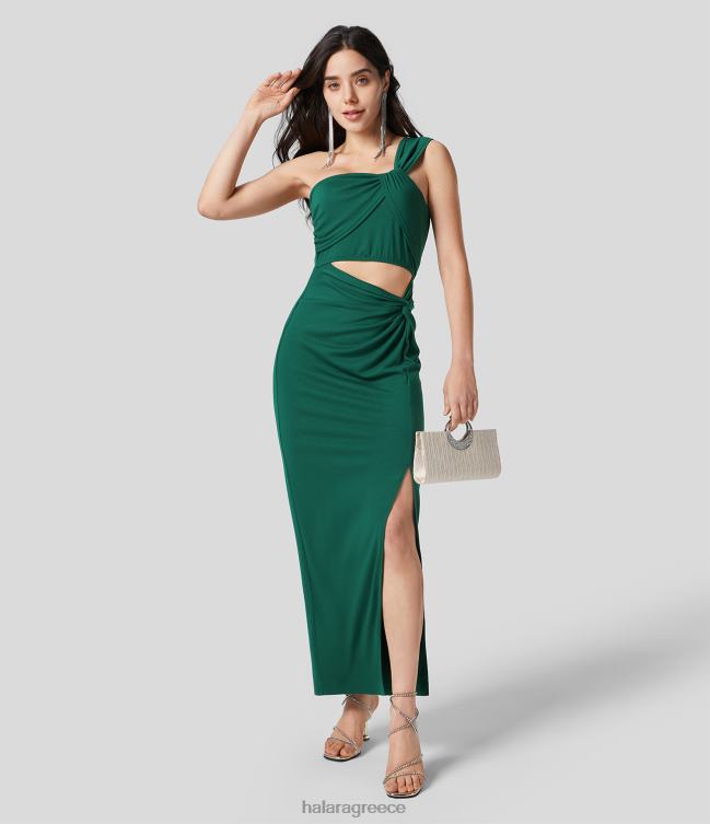 μάξι φόρεμα για πάρτι με στριφτό κομμένο εξώπλατο χωριστό φόρεμα γυναίκες Halara 4TH821199 είδη ένδυσης αειθαλής