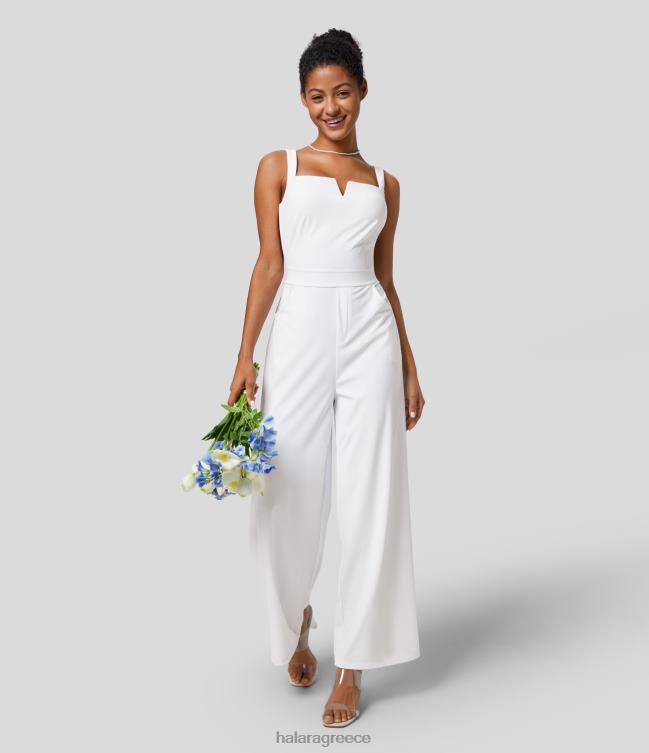 softlyzero αέρινη χωρίς πλάτη γραβάτα τσέπη στο πλάι με δροσερή αφή παράνυμφο και φόρμα για καλεσμένους γάμου γυναίκες Halara 4TH822091 είδη ένδυσης άσπρο