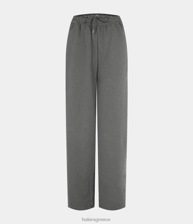 βαμβακερή φαρδιά φούτερ βαμβακερή τσέπη ελαστική μέση με κορδόνι γυναίκες Halara 4TH82212 είδη ένδυσης ατσάλι γκρίζο