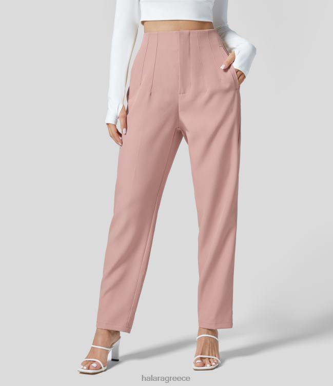 Παντελόνι εργασίας με ψηλόμεσο πλαϊνό κωνικό τσέπη γυναίκες Halara 4TH82409 είδη ένδυσης δέρμα ροδάκινου
