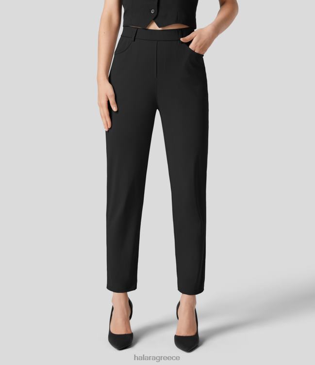 ψηλόμεση πολλαπλές τσέπες δουλεύουν κωνικό παντελόνι γυναίκες Halara 4TH82420 είδη ένδυσης μαύρος