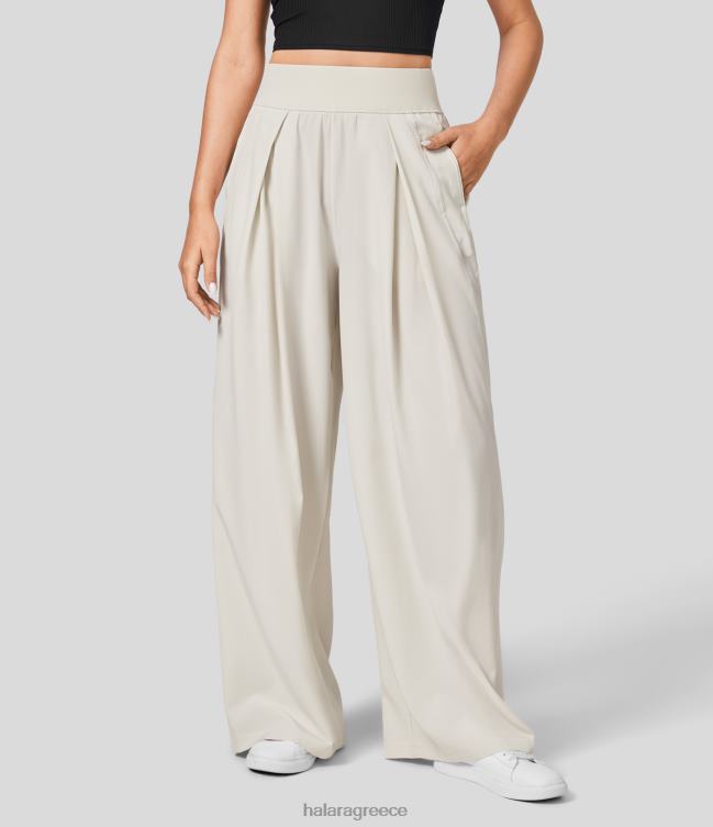 casual παντελόνι με φαρδύ πόδι με πλαϊνή τσέπη γυναίκες Halara 4TH82158 είδη ένδυσης ατμοποιημένο γκρι
