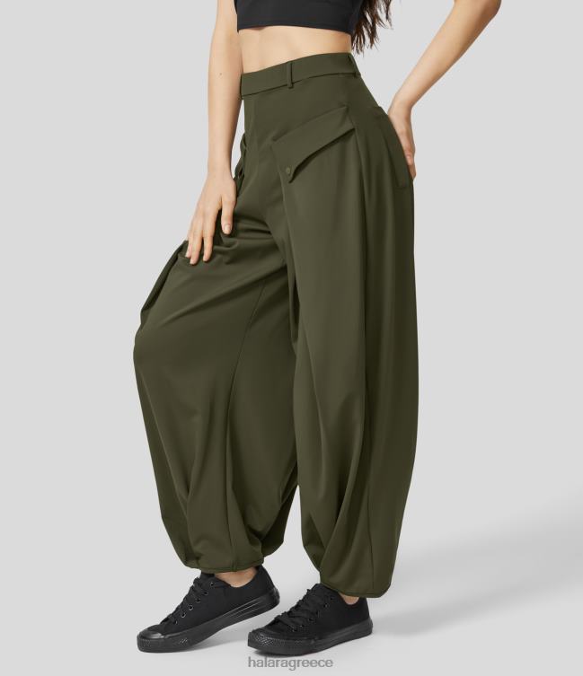 softlyzero eco ψηλόμεσο παντελόνι με πολλαπλές τσέπες crossover casual φαναράκι γυναίκες Halara 4TH82464 είδη ένδυσης μοναχικό πευκόφυτο