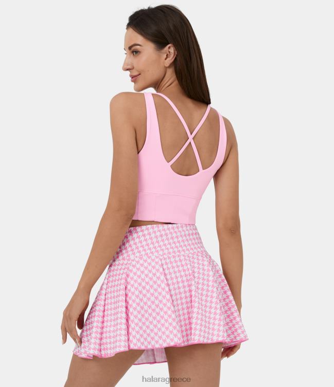 softlyzero αέρινο κορσέ λαιμού εξώπλατο σταυρωτό cropped cool touch casual φανελάκι γυναίκες Halara 4TH821789 ενεργά ρούχα ανθοδέσμη