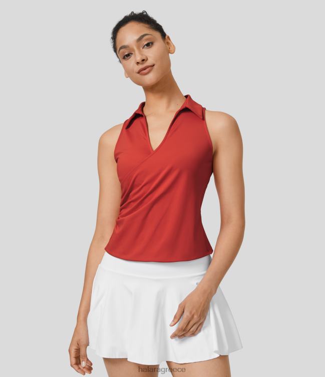 v χιαστί λαιμόκοψη ρεζερβουάρ γρήγορου στεγνώματος γκολφ γυναίκες Halara 4TH821720 ενεργά ρούχα γενναία παπαρούνα