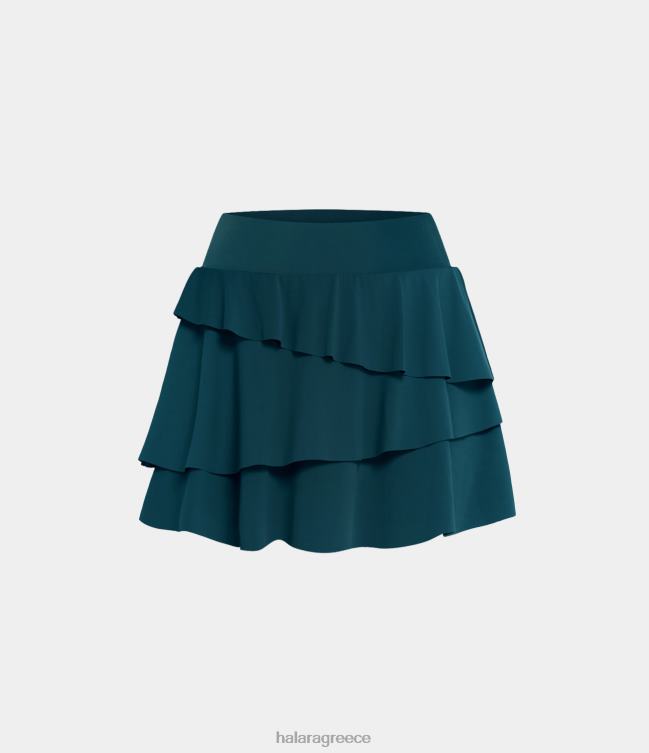 καθημερινή ψηλόμεση 2-σε-1 φούστα-τρούφα τένις γυναίκες Halara 4TH82623 ενεργά ρούχα μπλε μαγιόλικα