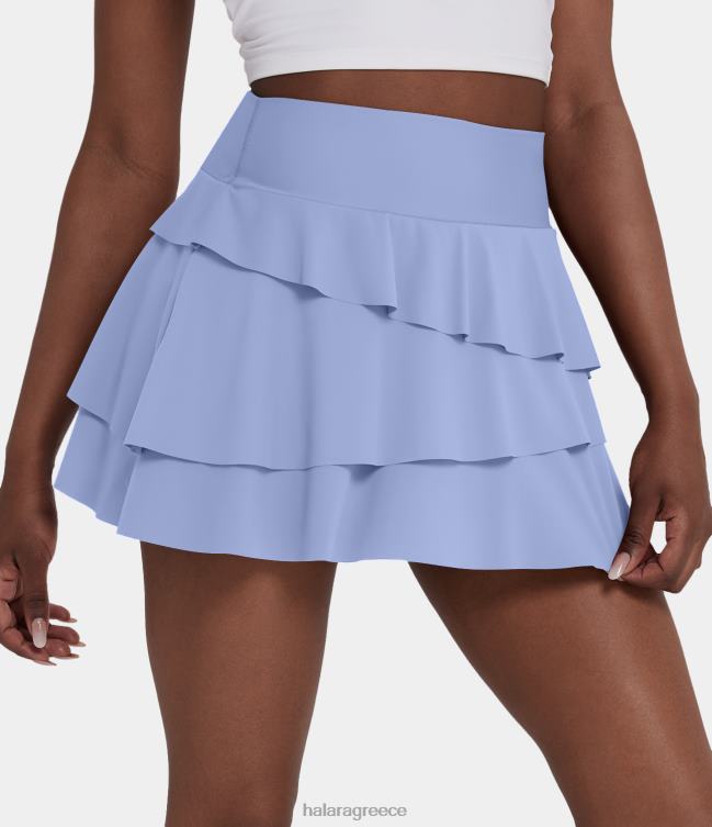καθημερινή ψηλόμεση 2-σε-1 φούστα-τρούφα τένις γυναίκες Halara 4TH82644 ενεργά ρούχα μπλε ερωδιός