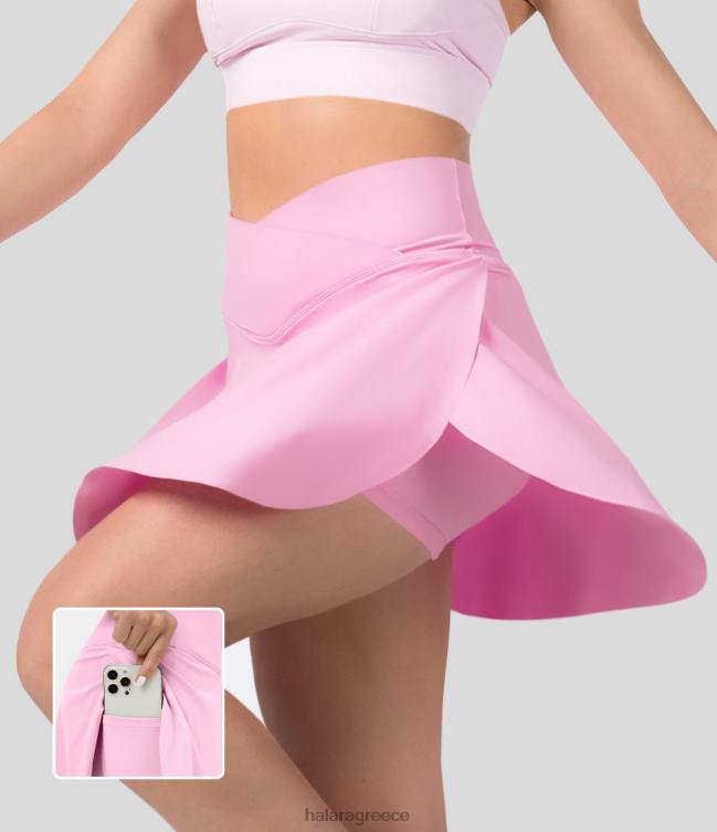 softlyzero αέρινη πλαϊνή τσέπη crossover 2 σε 1 δροσερή φούστα τένις αφής - διαυγές - μεγαλύτερο μήκος γυναίκες Halara 4TH82492 ενεργά ρούχα ανθοδέσμη