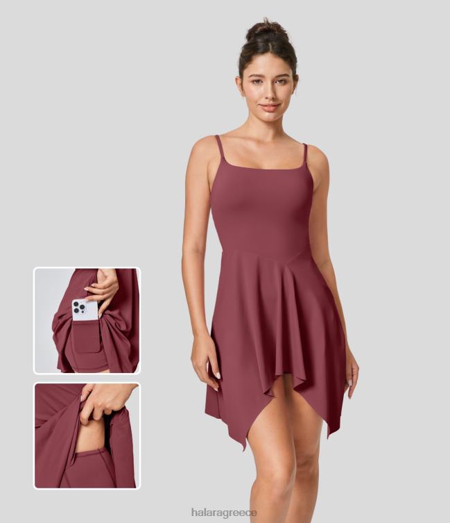 softlyzero αέρινο εξώπλατο φόρεμα με τσέπη 2 τεμαχίων, δροσερό, ενεργό φόρεμα χορού γυναίκες Halara 4TH82928 ενεργά ρούχα είδος δέρματος