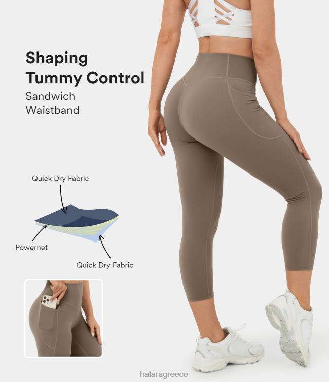 ψηλόμεσο κολάν προπόνησης κάπρι για διαμόρφωση τσέπης στο πλάι γυναίκες Halara 4TH821528 ενεργά ρούχα πρωτότυπο