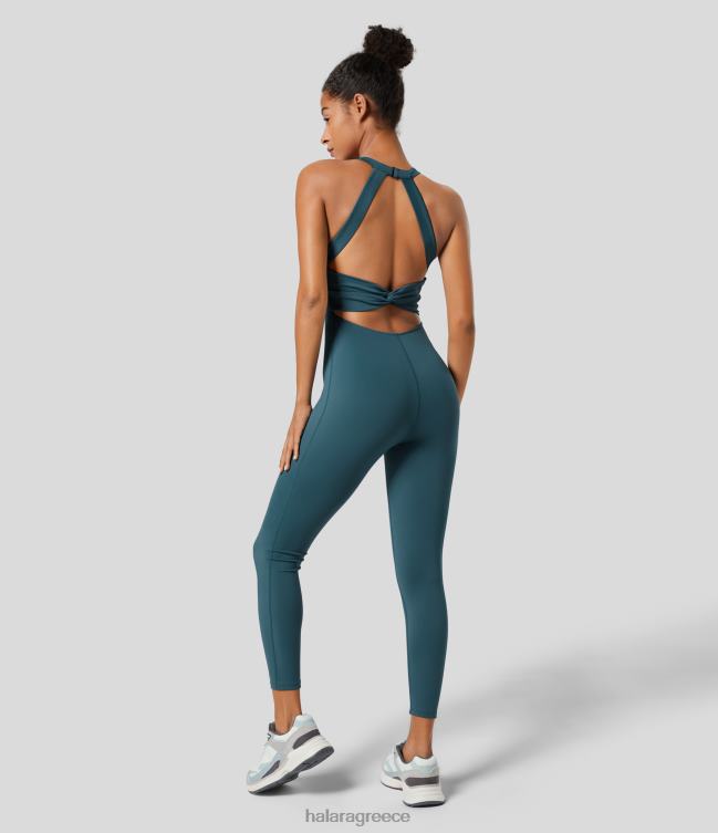 softlyzero airy u λαιμό g-hook εξώπλατη στριφτή πλάτη δροσερό άγγιγμα κοκαλιάρικο φόρμα γιόγκα γυναίκες Halara 4TH822076 ενεργά ρούχα πράσινο μελάνι