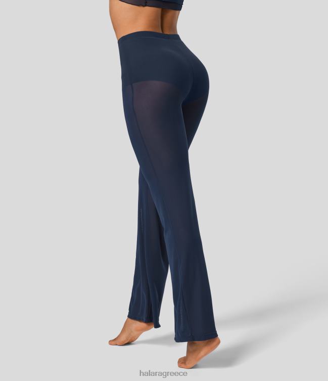 ψηλόμεσο 2 σε 1 παντελόνι χορού με διάφανο πλέγμα γυναίκες Halara 4TH82293 ενεργά ρούχα διάθεση λουλακί