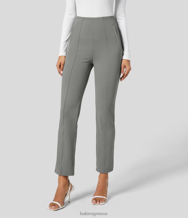 Παντελόνι εργασίας με ψηλόμεσο πλαϊνό φερμουάρ 7/8 γυναίκες Halara 4TH82401 ενεργά ρούχα σιωπηλή καταιγίδα