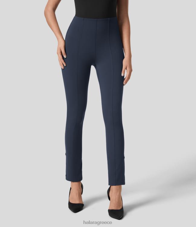 Παντελόνι softlyzero eco με ψηλόμεσο έλεγχο κοιλιάς με ρυθμιζόμενο στρίφωμα παντελόνι 7/8 γυναίκες Halara 4TH82392 ενεργά ρούχα μεσάνυχτα μπλε