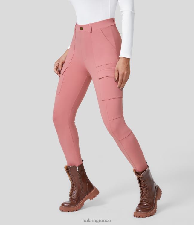 softlyzero eco ψηλόμεσο παντελόνι εργασίας με πολλές τσέπες γυναίκες Halara 4TH82423 ενεργά ρούχα καραμέλα ροζ