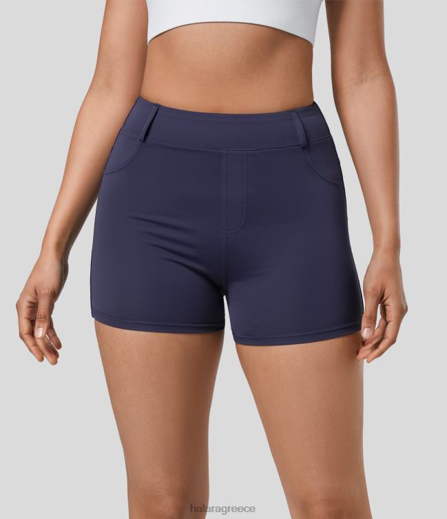 ψηλόμεση πίσω τσέπη ποδήλατο γρήγορο στέγνωμα τρεξίματος 3'' γυναίκες Halara 4TH821432 ενεργά ρούχα αυγή μωβ