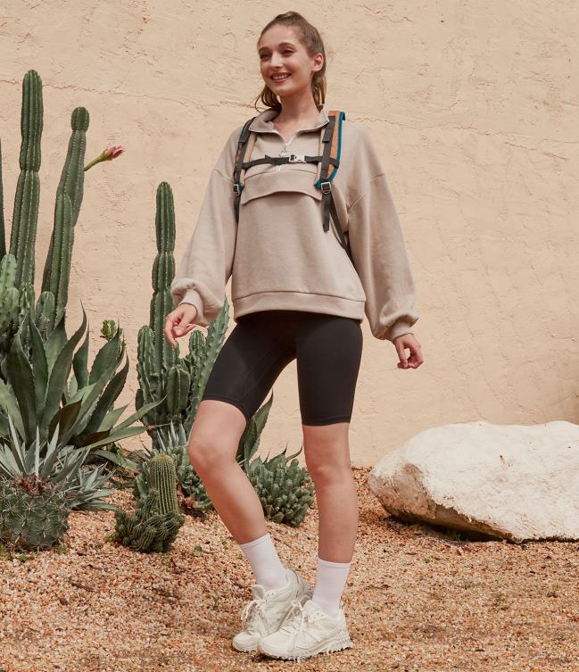 ψηλόμεσο biker σορτς γυναίκες Halara 4TH821433 ενεργά ρούχα μεταμεσονύκτια περιπέτεια - μαύρο