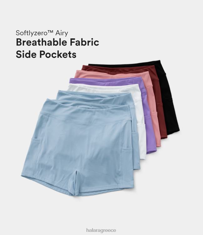 softlyzero αέρινη ψηλόμεση τσέπη στο πλάι απλό σορτς γιόγκα αφής 3,5" γυναίκες Halara 4TH821413 ενεργά ρούχα μαύρος