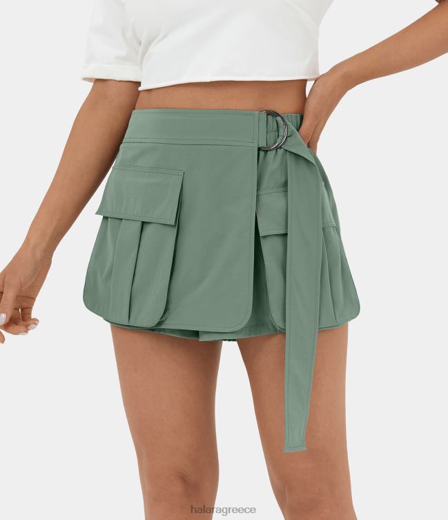 μεσαίο σορτς cargo 2'' με τσέπη με ζώνη γυναίκες Halara 4TH82263 ενεργά ρούχα πρωτότυπο
