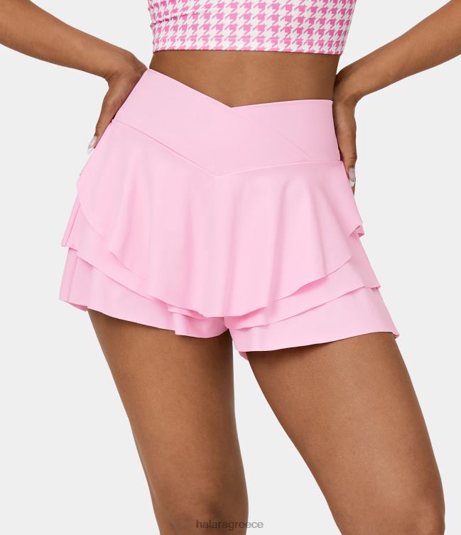 softlyzero αέρινο ψηλόμεσο crossover με βολάν σε βαθμίδα cool touch casual σορτς 2'' γυναίκες Halara 4TH821306 ενεργά ρούχα πρωτότυπο