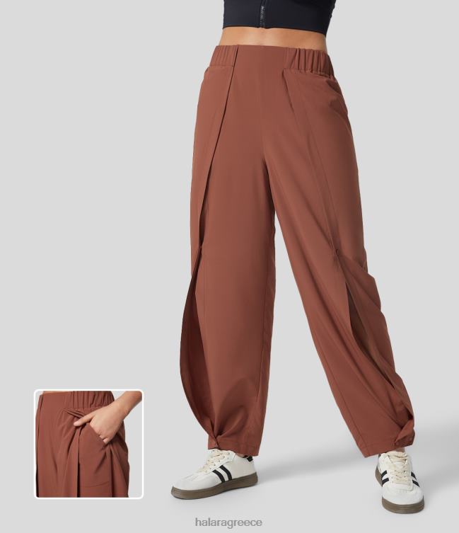 άνετο ψηλόμεσο 2 σε 1 πλαϊνή τσέπη ρυθμιζόμενο κουμπί κουμπώματος γρήγορου στεγνώματος τζόγκερ πεζοπορίας γυναίκες Halara 4TH8276 ενεργά ρούχα σεκόγια