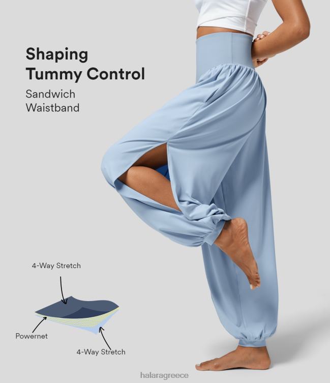 κοφτερή ψηλόμεση τσέπη ελέγχου κοιλιάς στην πλαϊνή τσέπη με κόψιμο για γιόγκα γυναίκες Halara 4TH8213 ενεργά ρούχα ο άγγελος πέφτει