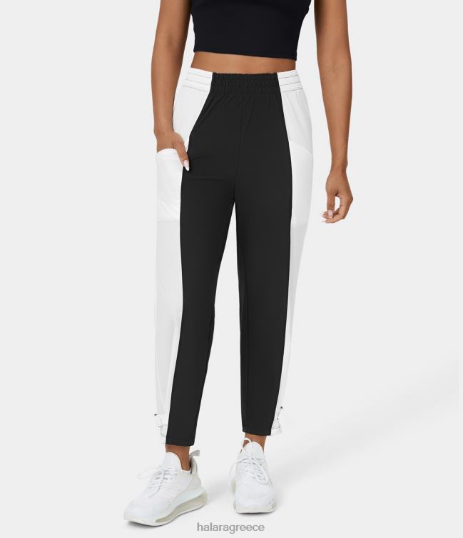 Τρέξιμο τζόγκερ με ρυθμιζόμενη πλαϊνή τσέπη μεσαίου ύψους γυναίκες Halara 4TH8264 ενεργά ρούχα μαύρος