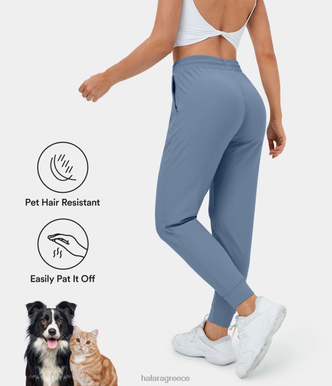 Patitoff flow τρίχα κατοικίδιων ζώων ανθεκτική ψηλόμεση πλαϊνή τσέπη με κορδόνι περίσφιξης 7/8 joggers γυναίκες Halara 4TH8214 ενεργά ρούχα βαθύ μπλε του ωκεανού