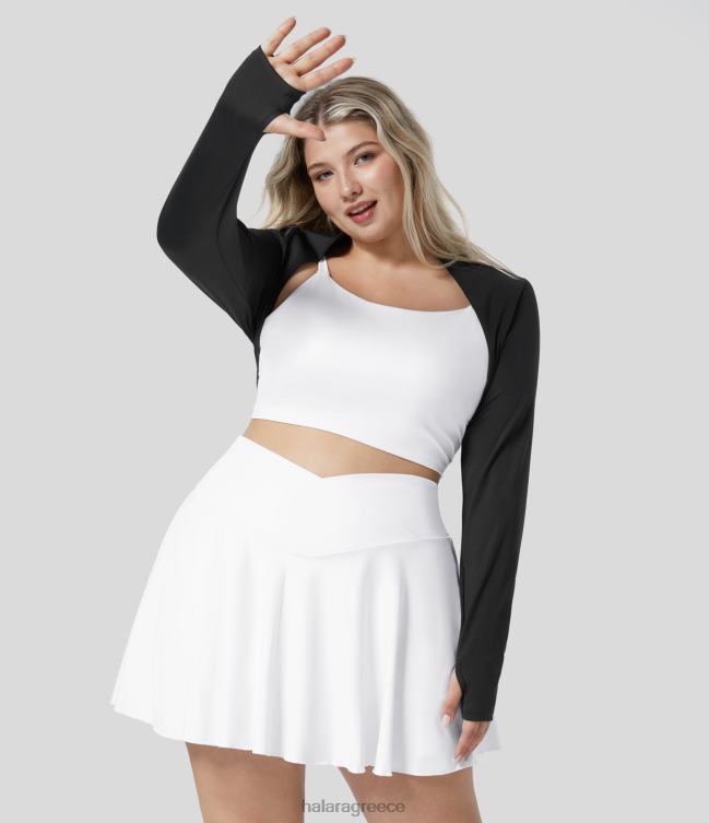 softlyzero αέρινη τρύπα για τον αντίχειρα κομμένη δροσερή πινελιά συν το μέγεθος για γκολφ σηκώνοντας τους ώμους αθλητική μπλούζα γυναίκες Halara 4TH821948 ενεργά ρούχα μαύρος