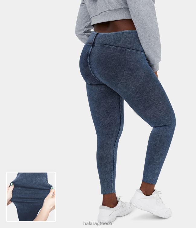 μαγικό ψηλόμεσο ελαστικό πλεκτό τζιν plus size casual κολάν γυναίκες Halara 4TH821349 είδη ένδυσης ωκεανός