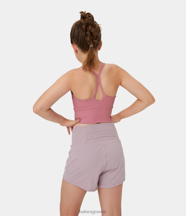 softlyzero βελούδινο v λαιμό χωρίς πλάτη σταυρωτά προπόνηση cropped cami κορίτσι Halara 4TH821768 είδη ένδυσης κοκκινίζω